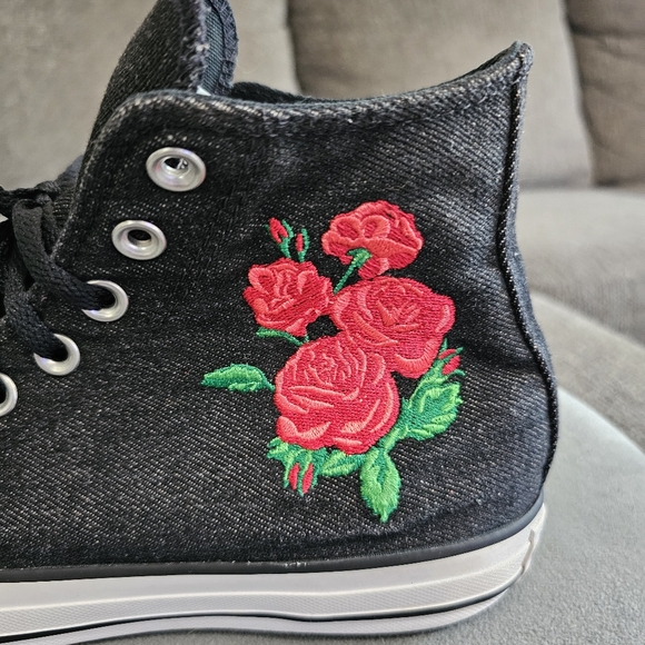 Converse Custom Chuck Taylor All Star Floral Embroidery High Top - Picture 4 of 16